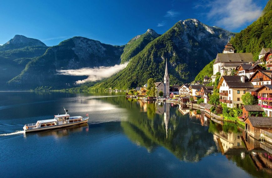 hallstatt, austria, mountain lake