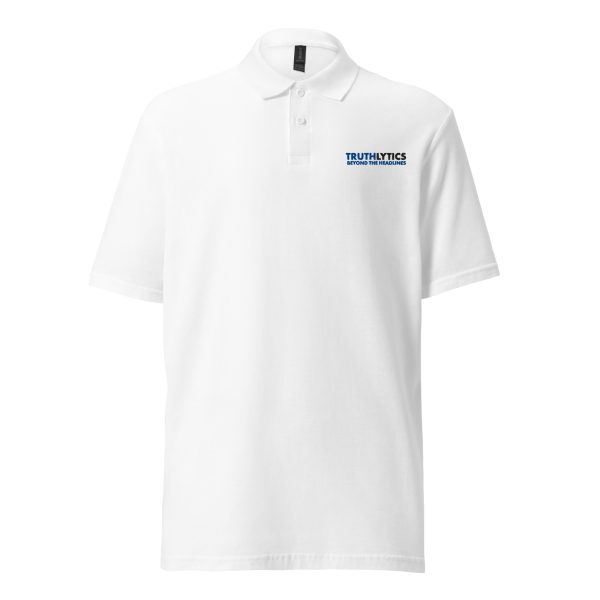 Truthlytics Premium Men’s Pique Polo Shirt - Image 2