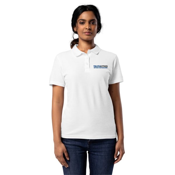 Truthlytics Premium Women’s Pique Polo Shirt - Image 2