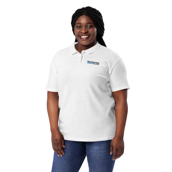 Truthlytics Premium Women’s Pique Polo Shirt - Image 3