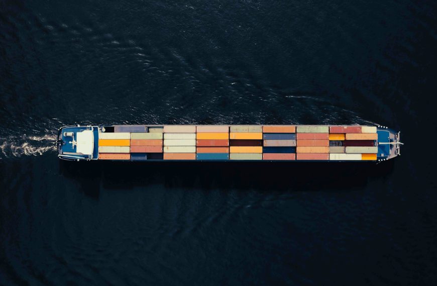 a large container ship in a body of water