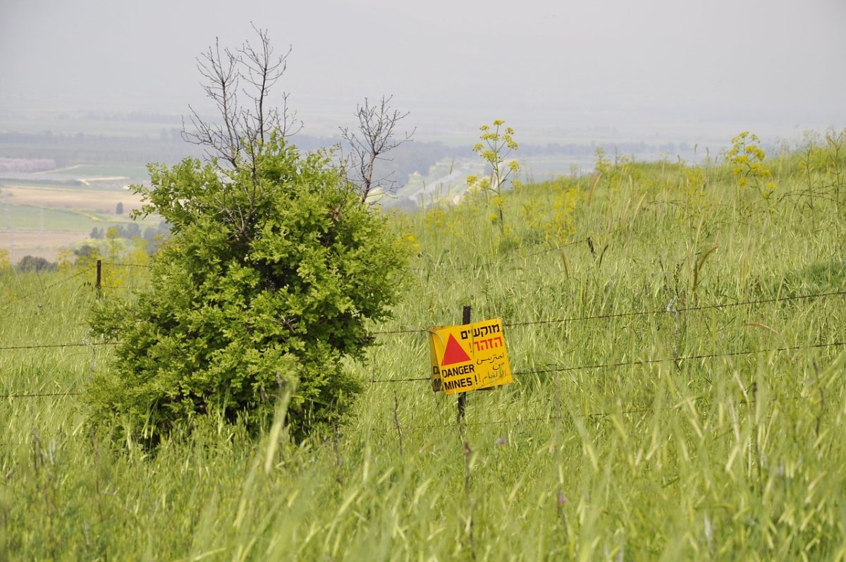 israel, golan, land mines
