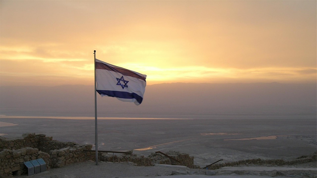 flag, israeli, israel, symbol, national, middle east, nature, country, jewish, nation, star of david, patriot, patriotic, nationality, patriotism, state, sunset, sunrise, horizon, waving, dawn, dusk, israel, israel, israel, israel, israel
