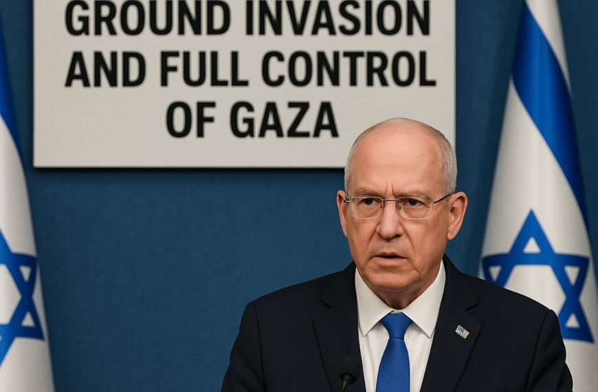 Israeli Cabinet Approves Ground Invasion and Full Occupation of Gaza City