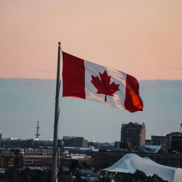 waving Canada flag